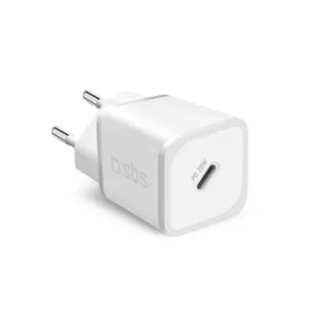 SBS PD potovalni polnilnik 20W USB-C GaN bel (TETRGAN1C20W)