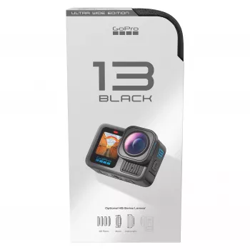 GoPro HERO13 Black Ultra Wide Edition akcijska kamera 4K, 5.3K, 2.7K, zaslon na dotik, Ultra HD, vodoodporna, GPS, odporna proti prahu, Bluetooth, Wi-Fi, počasni posnetki, Full HD (CHDRB-133-RW)