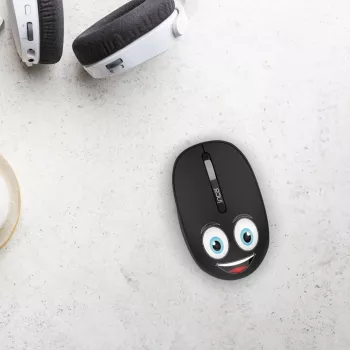INCA brezžična miška 1200 DPI / 3 tipke / 2,4 GHz USB-A WEENY Emoji črna (IWM-245RS)