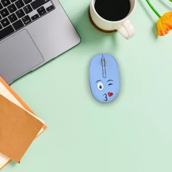 INCA brezžična miška 1200DPI/3 tipke/2.4GHz USB-A Weeny Emoji modra (IWM-245RM)