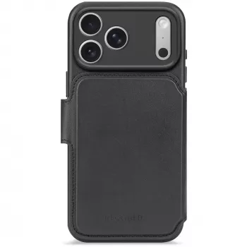 Decoded usnjen snemljiv denarnica za iPhone 17 Pro Max z MagSafe (črn)