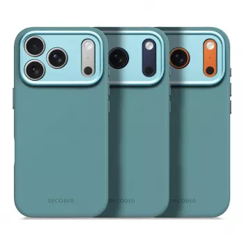 Decoded AntiMicrobial silikonski hrbtni ovitek za iPhone 17 Pro z MagSafe, Retro Blue