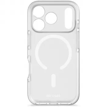Decoded DropTec prosojni zadnji pokrov za iPhone 17 Pro, mat bel, združljiv z MagSafe