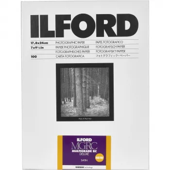 ILFORD Multigrade RC Deluxe sijaj spremenljiv kontrast črno-beli fotografski papir 18x24 cm 100 listov