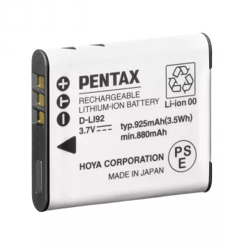 Pentax D-LI92 (B) litij-ionska baterija 925 mAh 3,7 V črna