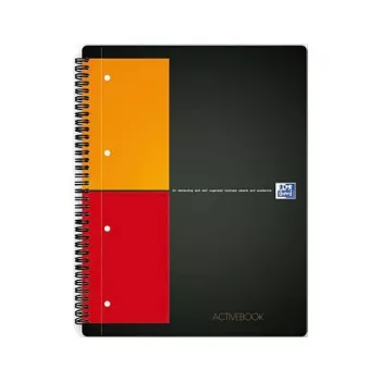 ELBA Oxford Activebook A5 karo črn 80 listov zvezek z obročki mapa
