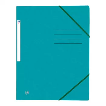 Oxford TOP FILE+ mapa za dokumente z vogalno elastiko A4 3 zavihki aqua 400116326