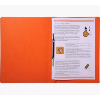Exacompta hitri registrator A4 oranžen Colorspan karton 355 g/m² prilagodljivi kovinski roglji