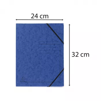 Exacompta Colorspan mapa z gumijastim trakom A4 modra 355 g/m²