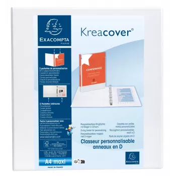 Exacompta predstavitvena mapa z obroči A4 Maxi bela 2 D-obroč 8700232