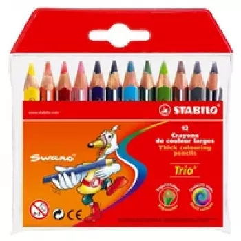 STABILO Trio barvice - mešane barve - 4,2 mm - 12 kosov
