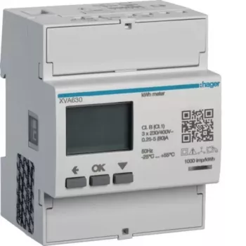 Hager XVA630 trifazni števec energije za merjenje presežka PV