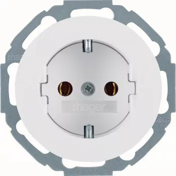 Hager WLS1100WG vtičnica SCHUKO R.Classic polarna bela bleščeča