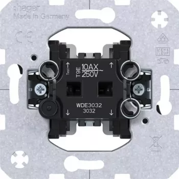 Hager WDE3032 2-polno izklopno stikalo podometno nihaj 10 AX bela