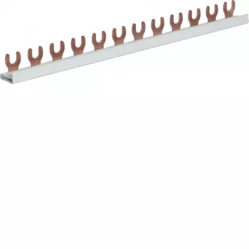 Hager KDN163A fazna zbiralka 1-polna, viličast priklop 10 mm², 63 A, 12 modulov