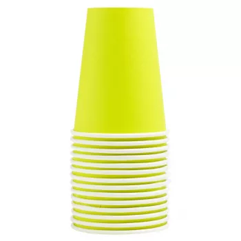 PROnappe 15 papirnatih lončkov 200 ml, kivi zelena (89113I)