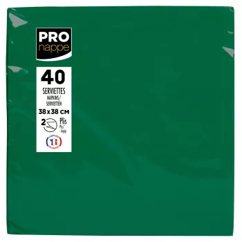 PROnappe prtički borovo zeleni 2-slojni 19,0 x 19,0 cm 40 kosov