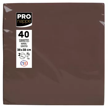 PROnappe prtički rjavi 2-slojni 19,0 x 19,0 cm 40 kosov
