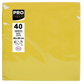 PROnappe papirnati prtički rumeni 2-slojni 19,0 x 19,0 cm 40 kosov