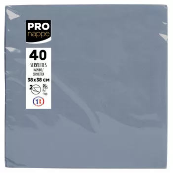 PROnappe papirnati prtički sivi 2-slojni 19,0 x 19,0 cm 40 kosov