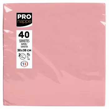 PROnappe papirnati prtički roza 2-slojni 19,0 x 19,0 cm 40 kosov