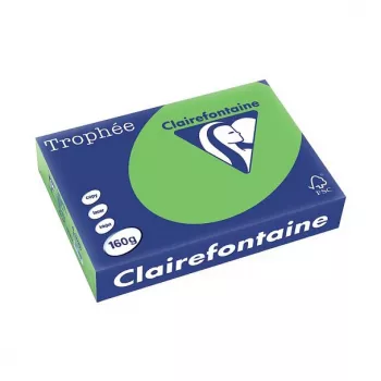 Clairefontaine Trophee Intensiv A4 barvni kopirni papir 160 g/m², 250 listov, intenzivno svetlo zelena