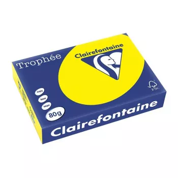 Clairefontaine Trophee Intensiv kopirni papir A4 80g 500 listov kanarčkovo rumena