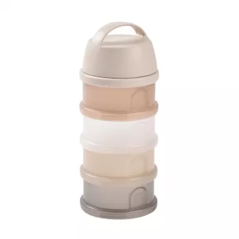 BLACK + BLUM BEABA dozirnik za mlečno formulo s 4 predelki Transparent Clay