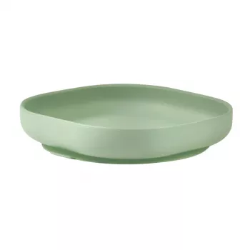 Beaba silikonski krožnik s priseskom Sage Green