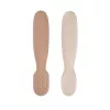 Beaba set 2 silikonskih prvih žličk in grizal Praline/Clay