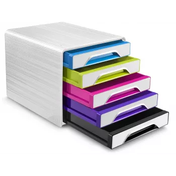 CEP Office Solution Smoove namizni organizator s 5 predali, DIN A4, belo/večbarvno