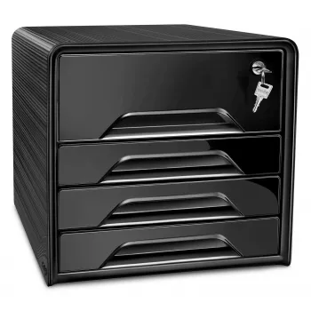 CEP Office Solution Smoove Secure predalnik črn DIN A4 s 4 predali