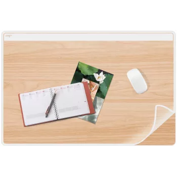 CEP Office Solution podloga za pisalno mizo plastika belo/bukev 65x50 cm