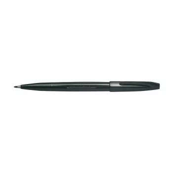 Pentel Sign Pen - črn - fin - črn - črnilo na vodni osnovi - 0,8 mm - 12 kosov