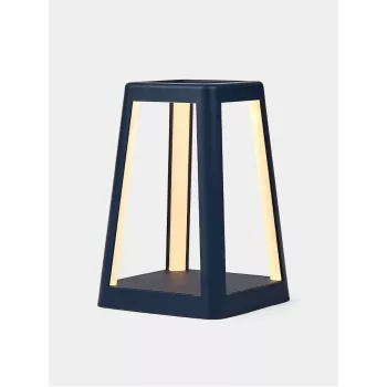 LEXON Lantern prenosna LED svetilka z brezžičnim polnjenjem Qi, temno modra LH94DB