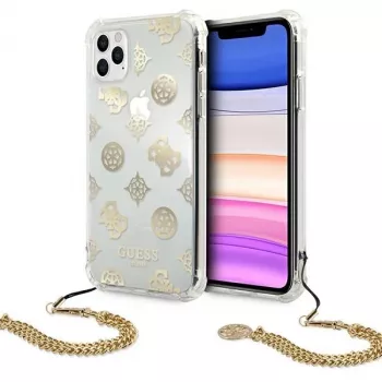 Guess GUHCN58KSPEGO trdi ovitek za Apple iPhone 11 Pro 5,8 inch zlat Peony Chain Collection