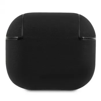 BMW BMA3SSLBK ovitek za AirPods 3 črn pravo usnje srebrn logotip