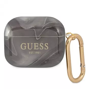 Guess GUA3UNMK ovitek za AirPods 3 črn Marble Collection