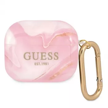 Guess GUA3UNMP ovitek za AirPods 3 Pink Marble Collection