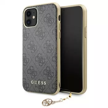 Guess GUHCN61GF4GGR iPhone 11 6,1 inch trdi ovitek 4G Charms Collection – siva