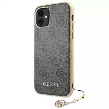 Guess GUHCN61GF4GGR iPhone 11 6,1 inch trdi ovitek 4G Charms Collection – siva