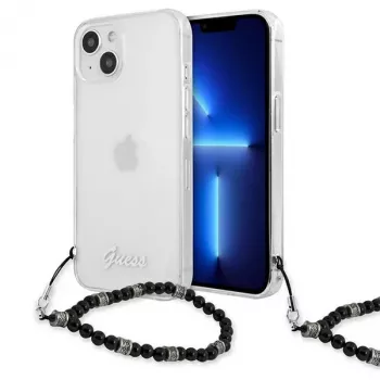 Guess GUHCP13MKPSBK prosojen trd ovitek za iPhone 13 / 14 / 15 6,1 inch, Black Pearl