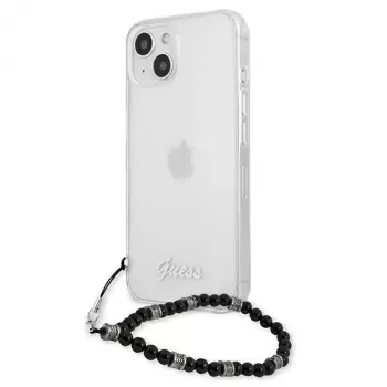 Guess GUHCP13MKPSBK prosojen trd ovitek za iPhone 13 / 14 / 15 6,1 inch, Black Pearl