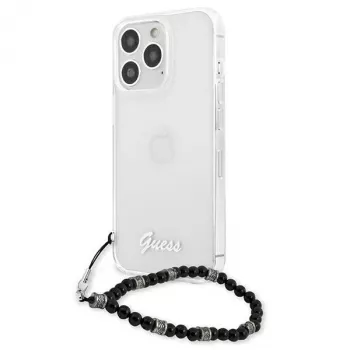 Guess GUHCP13XKPSBK prosojen trd ovitek za iPhone 13 Pro Max 6,7 inch, Black Pearl