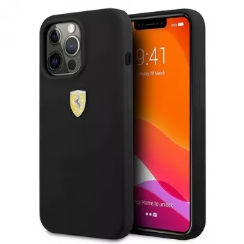 Ferrari FESSIHCP13LBK silikonska trda lupina za iPhone 13 Pro / 13, črna