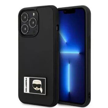 Karl Lagerfeld KLHCP13X3DKPK Ikonik Patch trda lupina za iPhone 13 Pro Max 6,7 inch črna