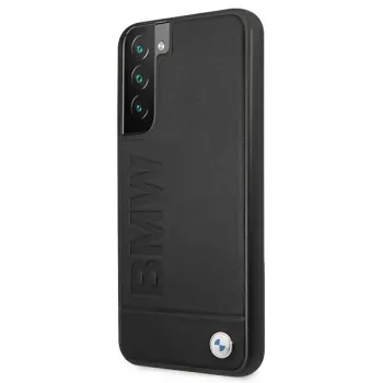 BMW trda lupina za Samsung Galaxy S22+ črna Signature Logo Imprint
