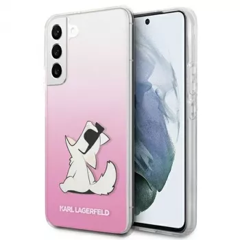 Karl Lagerfeld KLHCS22MCFNRCPI trda lupina za Samsung Galaxy S22+ / S906 - roza Choupette Eat