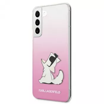 Karl Lagerfeld KLHCS22MCFNRCPI trda lupina za Samsung Galaxy S22+ / S906 - roza Choupette Eat