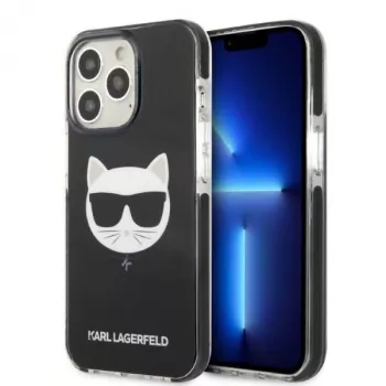 Karl Lagerfeld KLHCP13LTPECK iPhone 13 Pro / 13 6,1 inch trda lupina črna Choupette Head